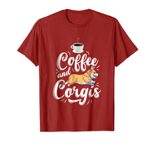 Load image into Gallery viewer, Coffee and Corgis T shirt Welsh Corgi Kids Boys Dog Lover
