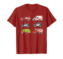 Load image into Gallery viewer, Kids Fire Truck Ambulance Garbage Truck Police Car T-Shirt
