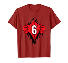 Load image into Gallery viewer, Boys Superhero Comic Birthday Shirt 6 Year Old Cartoon
