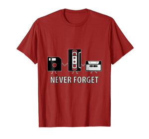 Funny Geek Retro 90s T-Shirt: Never Forget Nostalgia Shirt