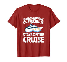 Load image into Gallery viewer, Cruise Ship Vacation Tshirt - What Happens on the Cruise
