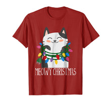 Load image into Gallery viewer, Meowy Christmas Holiday Tshirt - Funny Merry Catmas Tee
