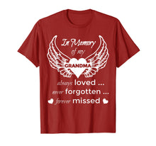 Load image into Gallery viewer, In Memory of My Grandma Guardian Angel Wings T Shirt
