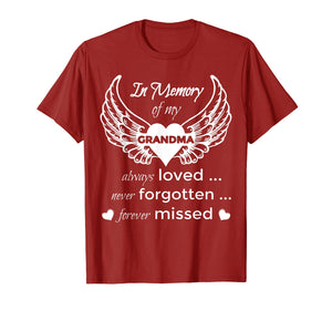In Memory of My Grandma Guardian Angel Wings T Shirt