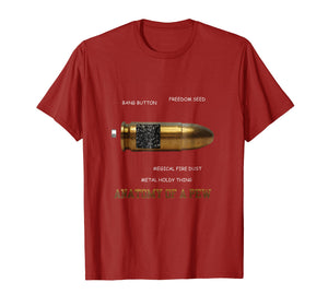 Anatomy of a Pew Funny Bullet T-shirt