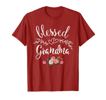Load image into Gallery viewer, Blessed Grandma T-Shirt with floral, heart Mother&#39;s Day Gift
