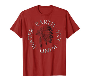 Headdress Native American T-Shirt Indigenous Peoples Day Tee
