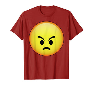 HD Emoji Angry Face Shirt - Grumpy Emoticon Tee - Mad Emotag