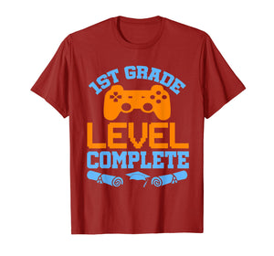 1st Grade Level Complete Video Gamer T-Shirt Graduation Gift