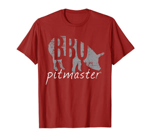 BBQ Pitmaster T Shirt, Pig Grilling Grill Father's Day Gift