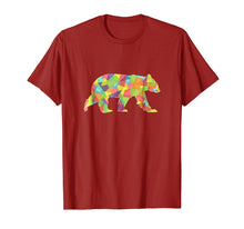 Load image into Gallery viewer, Fractal Geometric Bear T-Shirt - Pastel Crystal Tee
