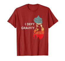 Load image into Gallery viewer, Wall Rock climbing belaying bouldering I defy gravity man T-Shirt
