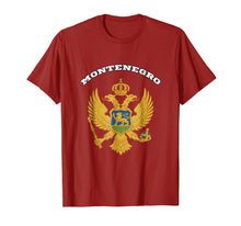 Load image into Gallery viewer, Montenegro T-shirt Coat of arms Tee Flag souvenir Podgorica
