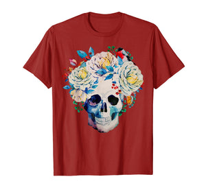 Floral Skull T Shirt Women Graphic Tshirt Women Men Kids