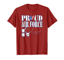 Load image into Gallery viewer, Proud Air Force Aunt Shirt US Heart Military Women
