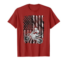 Load image into Gallery viewer, American Flag Motocross Shirt - Vintage Dirt Bike T Shirt

