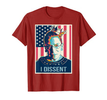 Load image into Gallery viewer, Notorious RBG I Dissent tshirt American Flag
