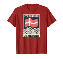Load image into Gallery viewer, Copenhagen Denmark TShirt - Danish Flag Vintage Tee
