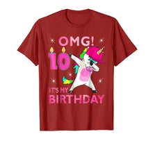 Load image into Gallery viewer, 10th Bday Unicorn Dabbing OMG! It&#39;s My Birthday 2009 Shirt
