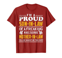 Load image into Gallery viewer, Proud Son In Law Of Awesome Mother In Law Shirt
