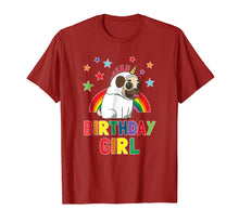 Load image into Gallery viewer, Girl Birthday Unicorn Pug B-day Party Kids T-Shirt Gift Idea
