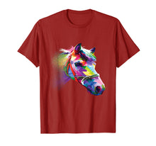 Load image into Gallery viewer, Horse Shirt Colorful Horse&#39;s head Pop Art for Men and Women T-Shirt
