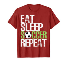 Load image into Gallery viewer, Eat Sleep Soccer Repeat Shirt Cool Sport Player Gift TShirt
