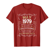 Load image into Gallery viewer, Mens Funny 40th Birthday Born in MAY 1979 T-Shirt 40 Years Old
