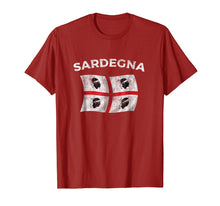 Load image into Gallery viewer, Sardegna Italia - Sardinia Italy Four Moors Flag Tee Shirt
