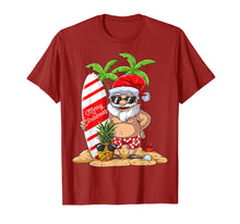 Load image into Gallery viewer, Christmas in July Santa Hawaiian Surfing T Shirt Summer Surf
