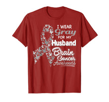 Load image into Gallery viewer, I wear Gray for my Husband - Brain Cancer Awareness shirt
