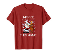 Load image into Gallery viewer, Merry Christmas Santa and Reindeer Shirt
