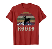 Load image into Gallery viewer, Bucking Rodeo Cowgirl Roping Horse Riding Retro T Shirt
