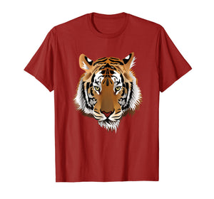Tiger Head T-Shirt Animal Protection Cool Vintage Retro Tee