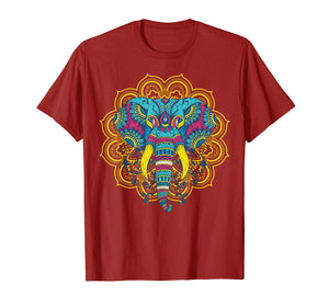Elephant Lover t shirt; Colorful Elephant t shirt; Mandala
