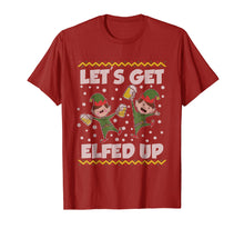 Load image into Gallery viewer, Let's Get Elfed Up Ugly Christmas Sweater Style T-Shirt
