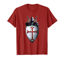 Load image into Gallery viewer, Knights Templar Flag Helmet Cross Sword Gift Shirt
