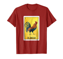Load image into Gallery viewer, El Gallo Loteria Shirt Mexican Rooster Loteria Card T Shirt
