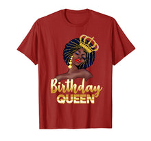 Load image into Gallery viewer, Birthday Queen - Happy Birthday T-Shirt Funny Afro Girl
