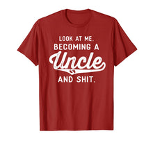 Load image into Gallery viewer, Mens Look At Me Becoming A Uncle Funny New Uncle Announcement T-Shirt-2119171
