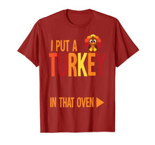 Load image into Gallery viewer, Mens I Put A Turkey In That Oven Costume New Dad Pregnancy Gifts T-Shirt
