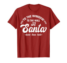 Load image into Gallery viewer, Window Wall Santa Deck Halls T-Shirt
