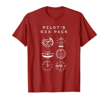 Load image into Gallery viewer, Pilot's Six Pack Funny Flying Gift T-Shirt
