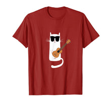 Load image into Gallery viewer, Funny Cat Wearing Sunglasses Playing Ukulele T-Shirt-866889
