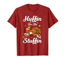 Load image into Gallery viewer, Huffin For The Stuffin Thanksgiving Turkey Trot 5k Race T-Shirt
