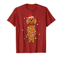 Load image into Gallery viewer, Vizsla Christmas Lights Mom Dad Dog Gift T-Shirt
