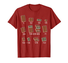 Load image into Gallery viewer, Chocolate Quick Maths Fractions Math Teacher T-Shirt-1140460
