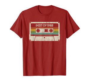 Vintage Best of 1982 37th Birthday Cassette T-Shirt