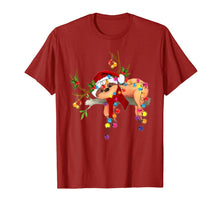 Load image into Gallery viewer, Santa sloth gorgeous reindeer Light Christmas Lover Gift T-Shirt

