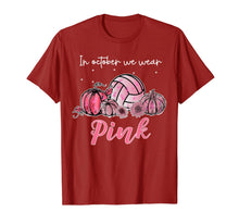Load image into Gallery viewer, In October We Wear Pink Volleyball Breast Cancer Awareness T-Shirt

